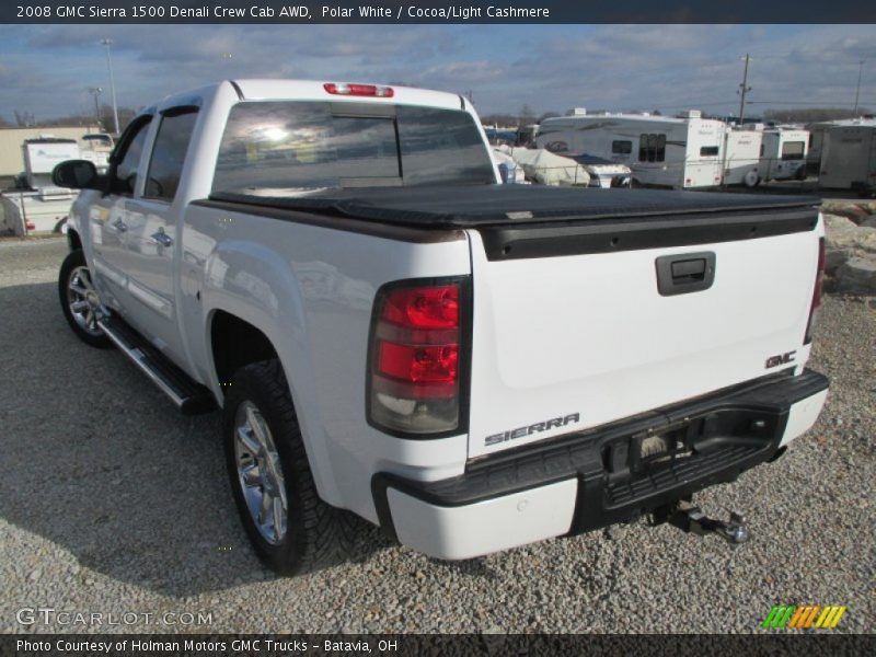 Polar White / Cocoa/Light Cashmere 2008 GMC Sierra 1500 Denali Crew Cab AWD