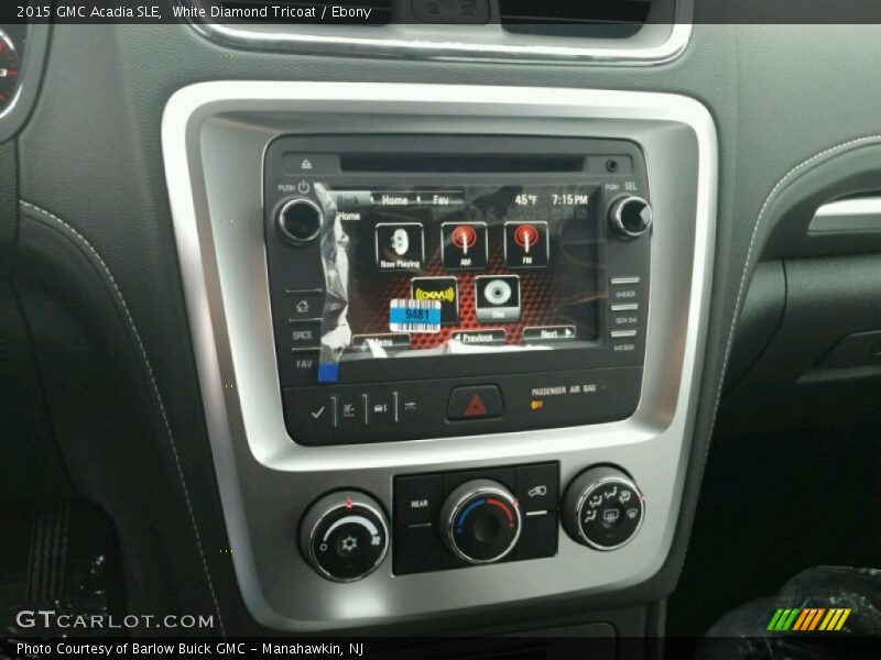 White Diamond Tricoat / Ebony 2015 GMC Acadia SLE