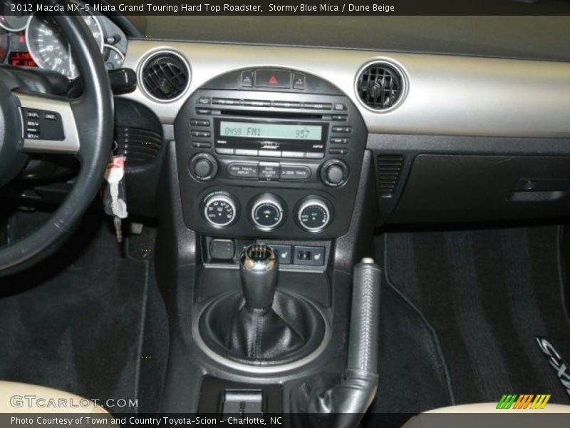 Stormy Blue Mica / Dune Beige 2012 Mazda MX-5 Miata Grand Touring Hard Top Roadster
