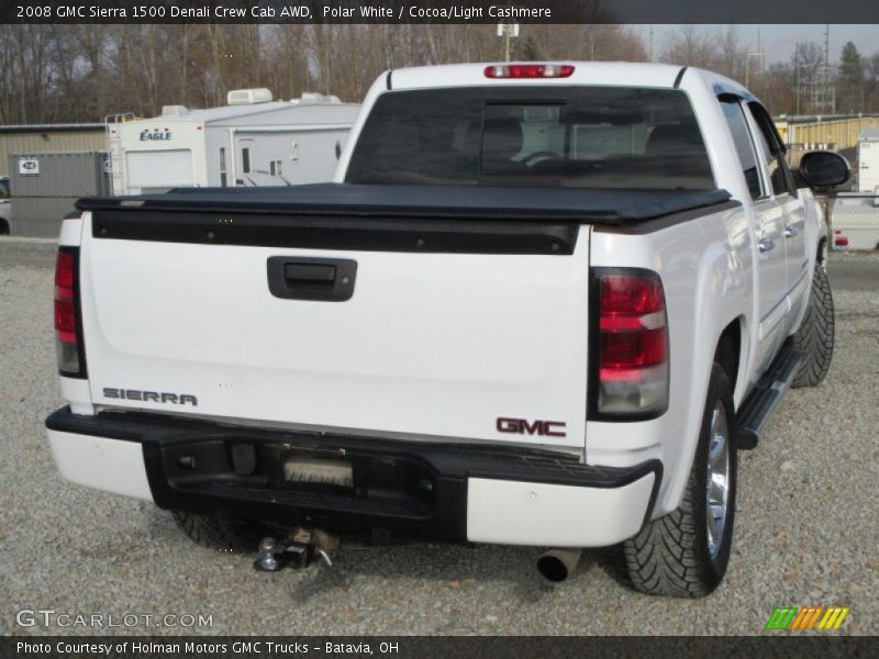 Polar White / Cocoa/Light Cashmere 2008 GMC Sierra 1500 Denali Crew Cab AWD