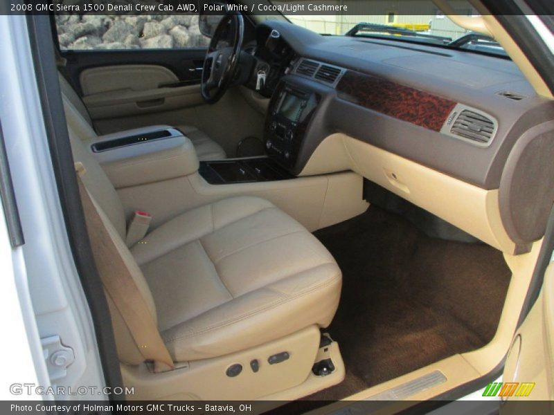 Polar White / Cocoa/Light Cashmere 2008 GMC Sierra 1500 Denali Crew Cab AWD
