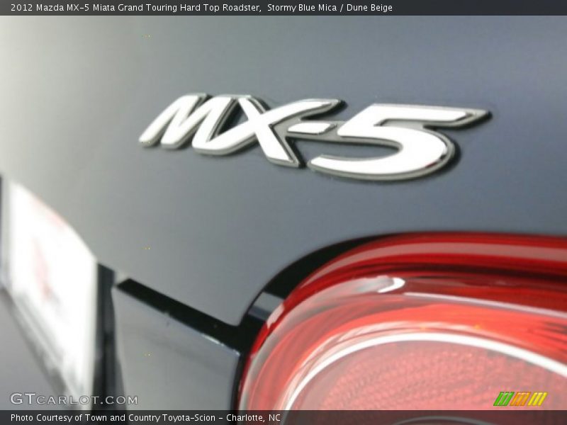 Stormy Blue Mica / Dune Beige 2012 Mazda MX-5 Miata Grand Touring Hard Top Roadster