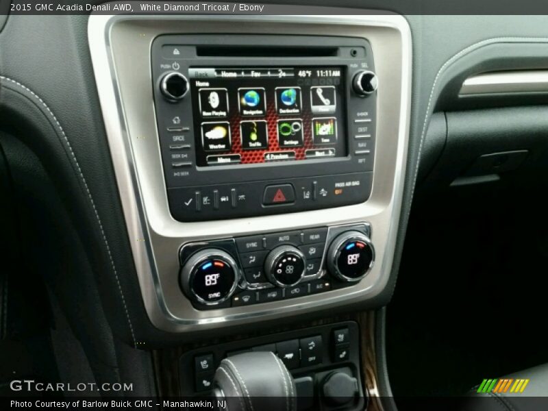 White Diamond Tricoat / Ebony 2015 GMC Acadia Denali AWD