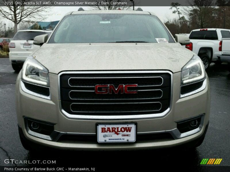 Champagne Silver Metallic / Dark Cashmere 2015 GMC Acadia SLT AWD