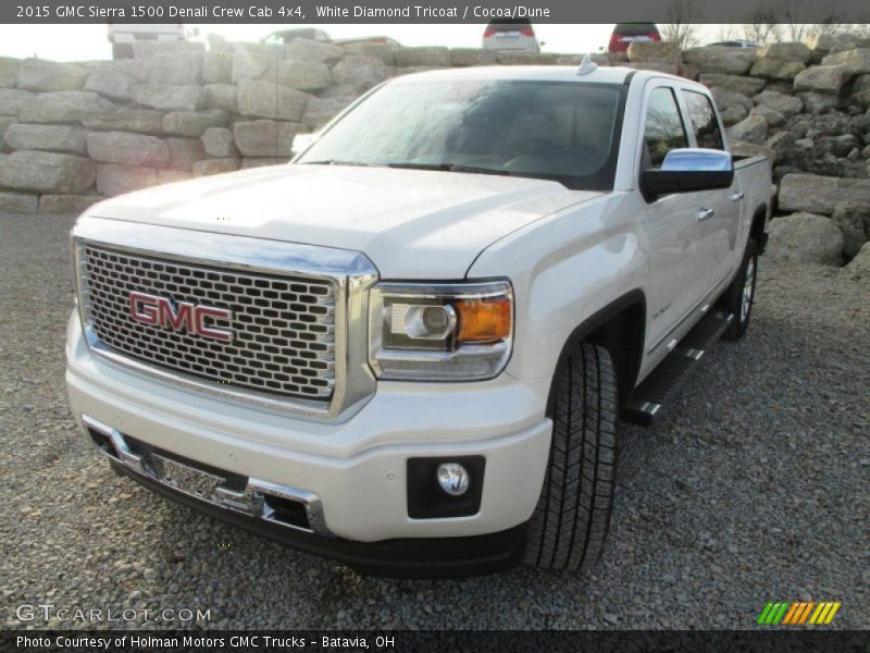 White Diamond Tricoat / Cocoa/Dune 2015 GMC Sierra 1500 Denali Crew Cab 4x4