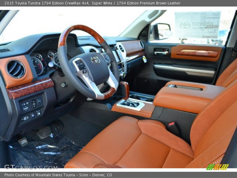 Super White / 1794 Edition Premium Brown Leather 2015 Toyota Tundra 1794 Edition CrewMax 4x4