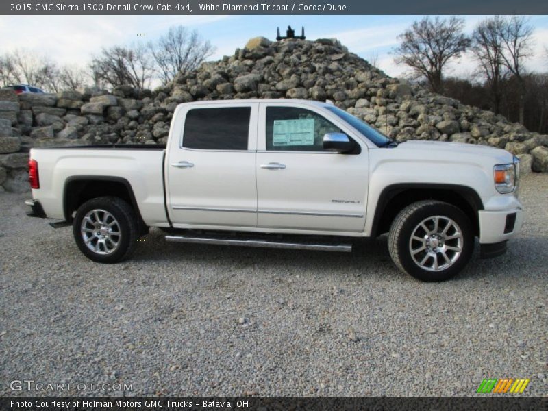 White Diamond Tricoat / Cocoa/Dune 2015 GMC Sierra 1500 Denali Crew Cab 4x4