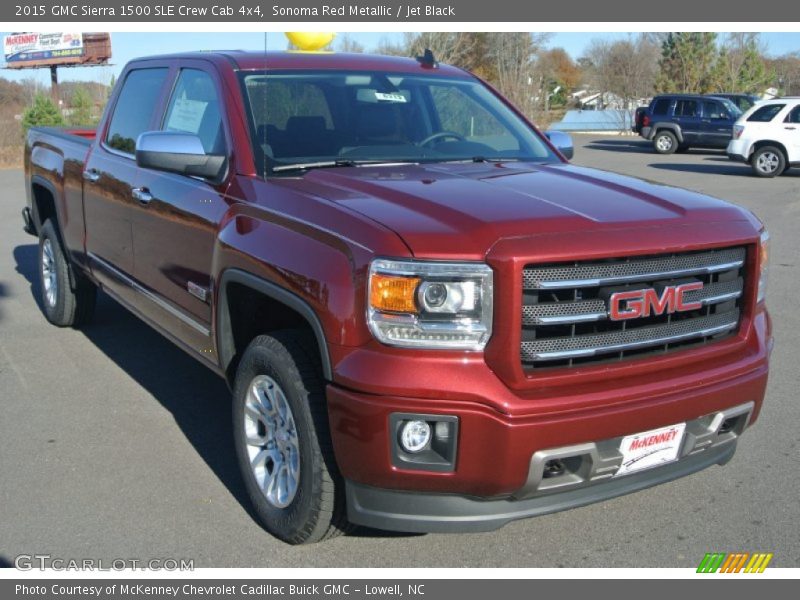 Sonoma Red Metallic / Jet Black 2015 GMC Sierra 1500 SLE Crew Cab 4x4