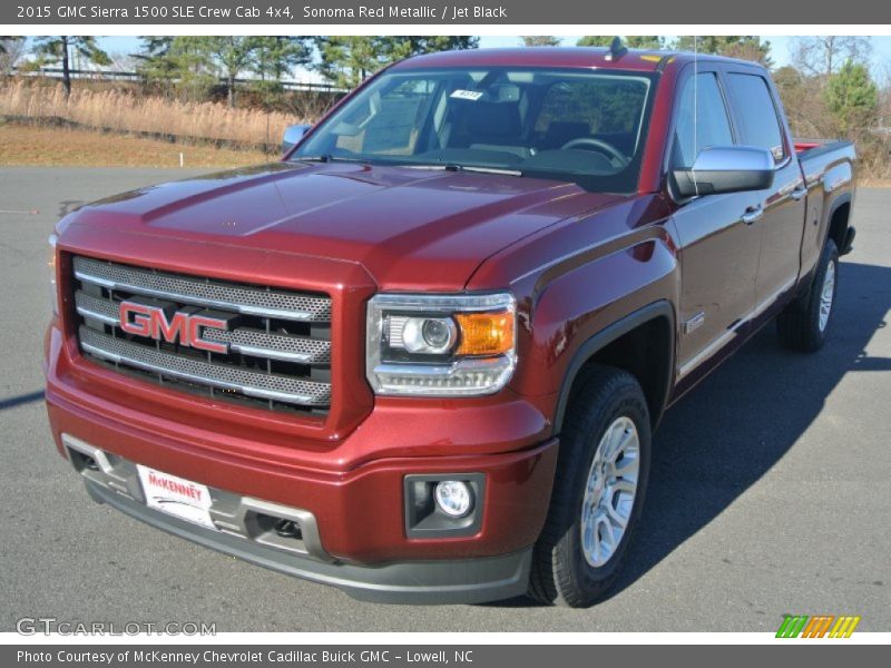 Sonoma Red Metallic / Jet Black 2015 GMC Sierra 1500 SLE Crew Cab 4x4