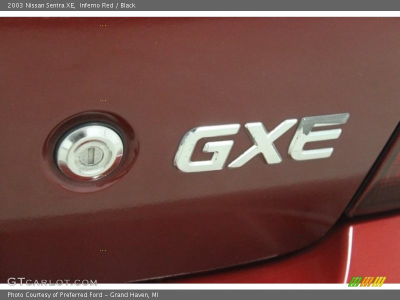 Inferno Red / Black 2003 Nissan Sentra XE