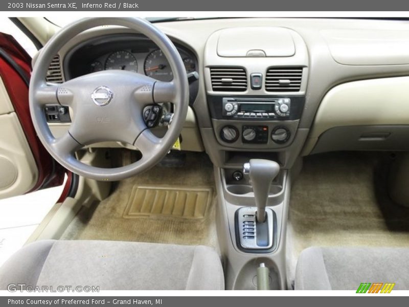 Inferno Red / Black 2003 Nissan Sentra XE
