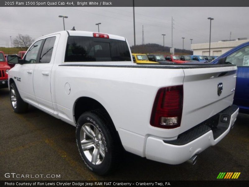 Bright White / Black 2015 Ram 1500 Sport Quad Cab 4x4