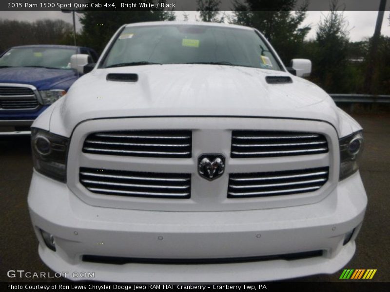 Bright White / Black 2015 Ram 1500 Sport Quad Cab 4x4