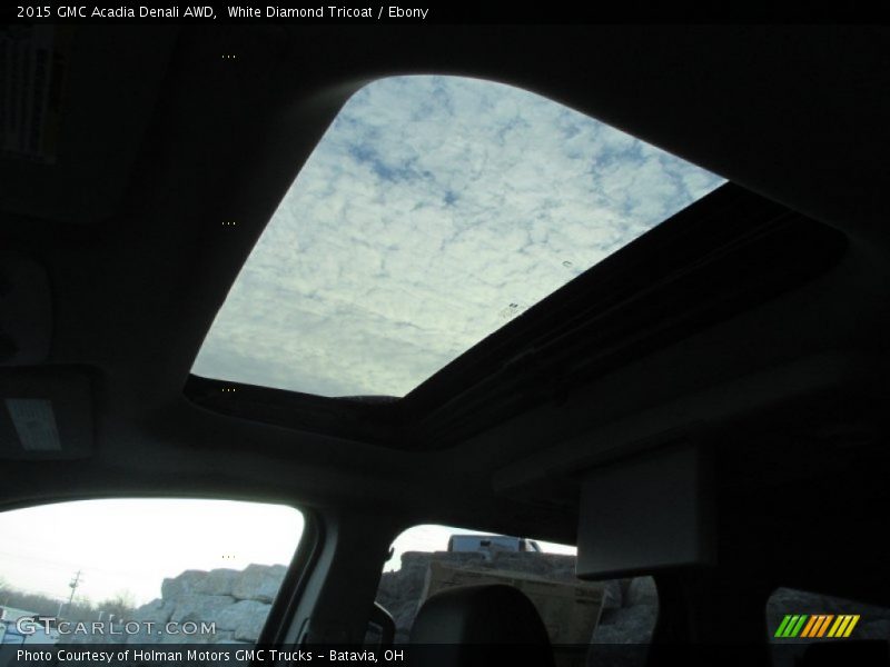 White Diamond Tricoat / Ebony 2015 GMC Acadia Denali AWD