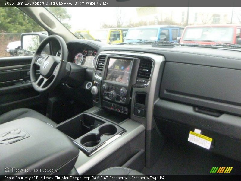 Bright White / Black 2015 Ram 1500 Sport Quad Cab 4x4