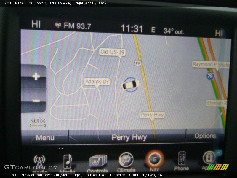 Bright White / Black 2015 Ram 1500 Sport Quad Cab 4x4