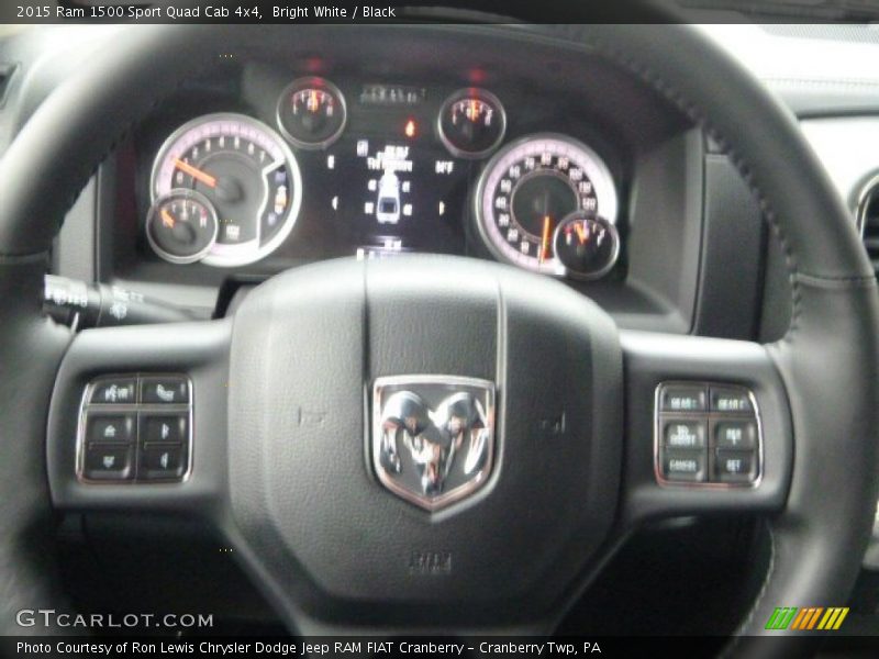 Bright White / Black 2015 Ram 1500 Sport Quad Cab 4x4