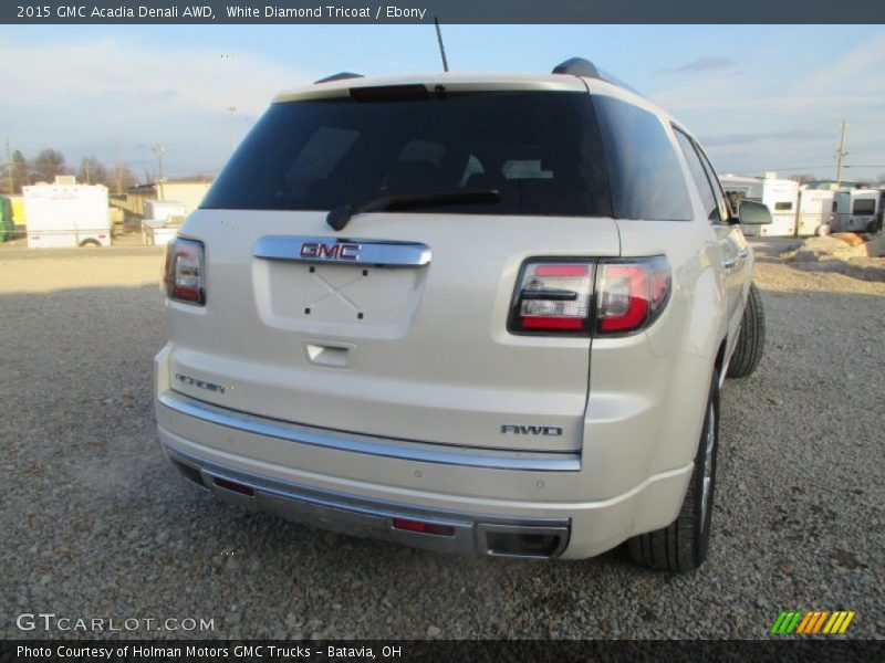 White Diamond Tricoat / Ebony 2015 GMC Acadia Denali AWD
