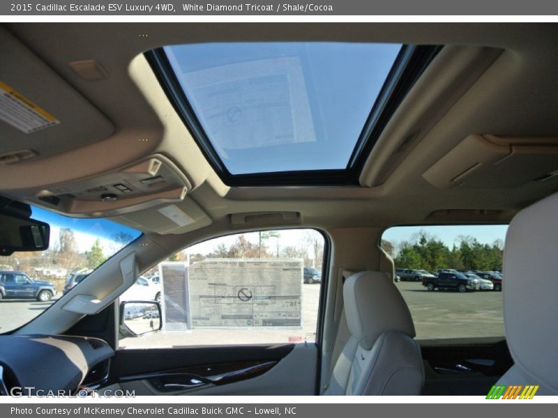 White Diamond Tricoat / Shale/Cocoa 2015 Cadillac Escalade ESV Luxury 4WD