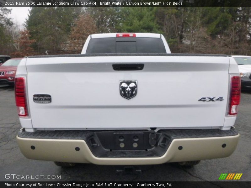 Bright White / Canyon Brown/Light Frost Beige 2015 Ram 2500 Laramie Longhorn Crew Cab 4x4