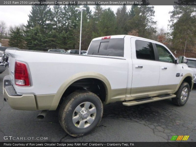 Bright White / Canyon Brown/Light Frost Beige 2015 Ram 2500 Laramie Longhorn Crew Cab 4x4
