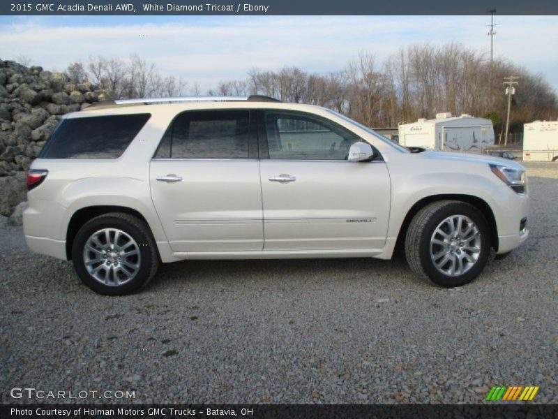 White Diamond Tricoat / Ebony 2015 GMC Acadia Denali AWD