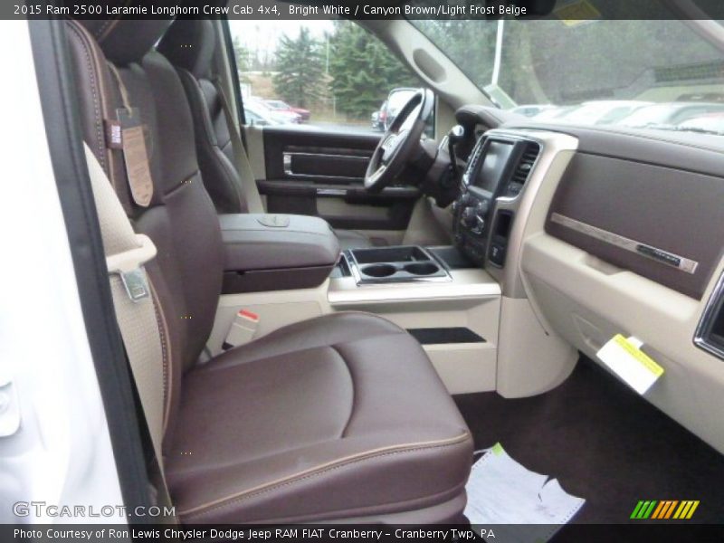 Bright White / Canyon Brown/Light Frost Beige 2015 Ram 2500 Laramie Longhorn Crew Cab 4x4