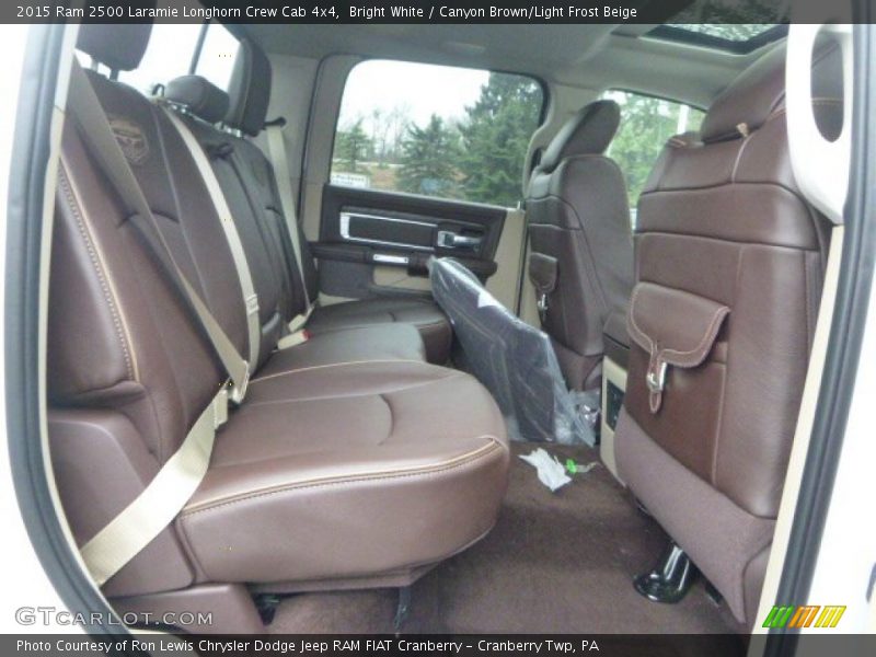 Bright White / Canyon Brown/Light Frost Beige 2015 Ram 2500 Laramie Longhorn Crew Cab 4x4