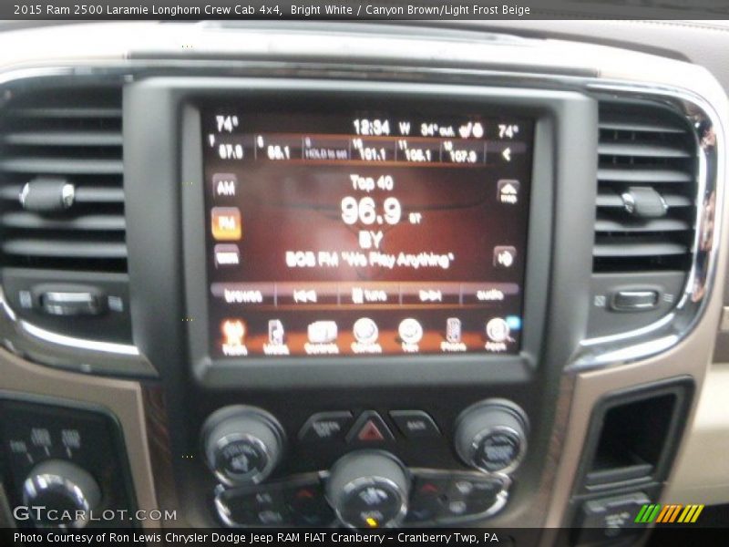 Bright White / Canyon Brown/Light Frost Beige 2015 Ram 2500 Laramie Longhorn Crew Cab 4x4