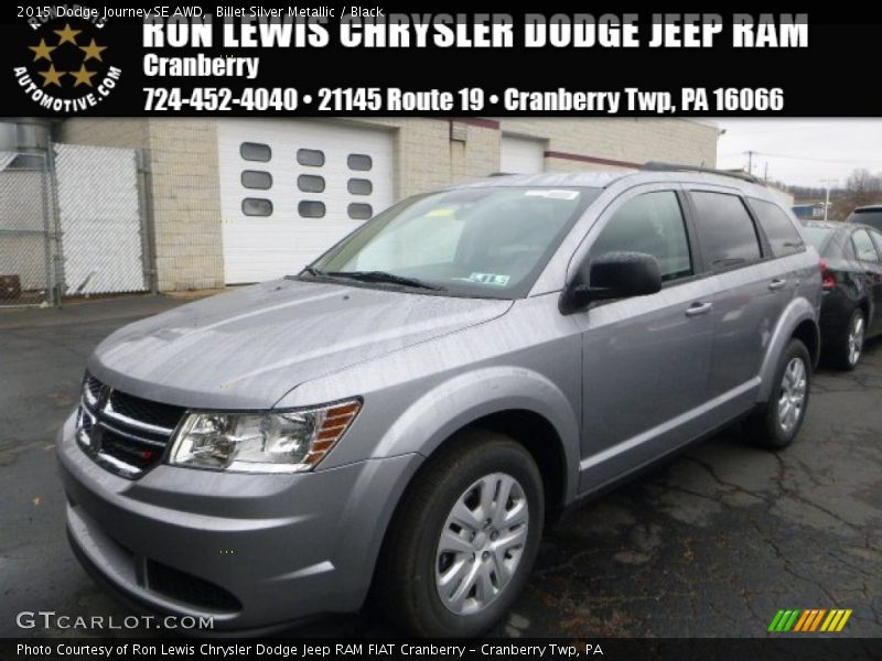 Billet Silver Metallic / Black 2015 Dodge Journey SE AWD