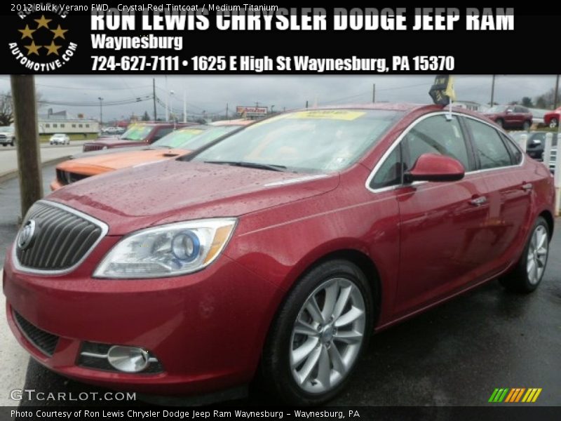 Crystal Red Tintcoat / Medium Titanium 2012 Buick Verano FWD