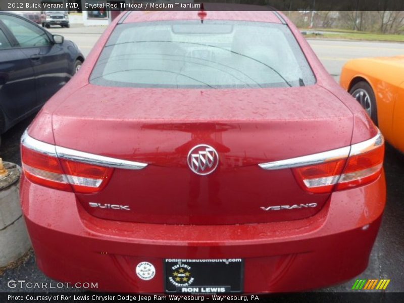 Crystal Red Tintcoat / Medium Titanium 2012 Buick Verano FWD