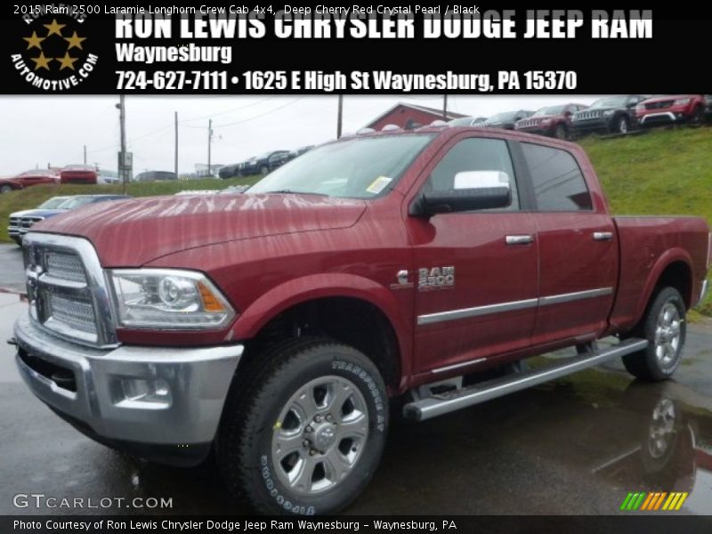 Deep Cherry Red Crystal Pearl / Black 2015 Ram 2500 Laramie Longhorn Crew Cab 4x4