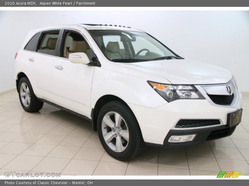 Aspen White Pearl / Parchment 2010 Acura MDX