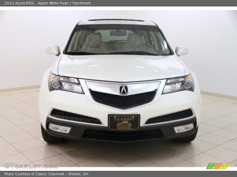 Aspen White Pearl / Parchment 2010 Acura MDX