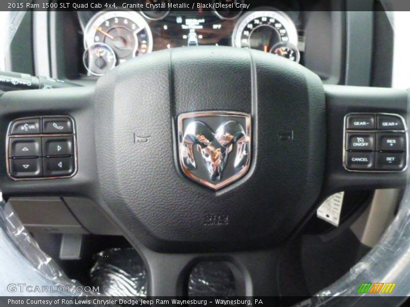 Granite Crystal Metallic / Black/Diesel Gray 2015 Ram 1500 SLT Quad Cab 4x4