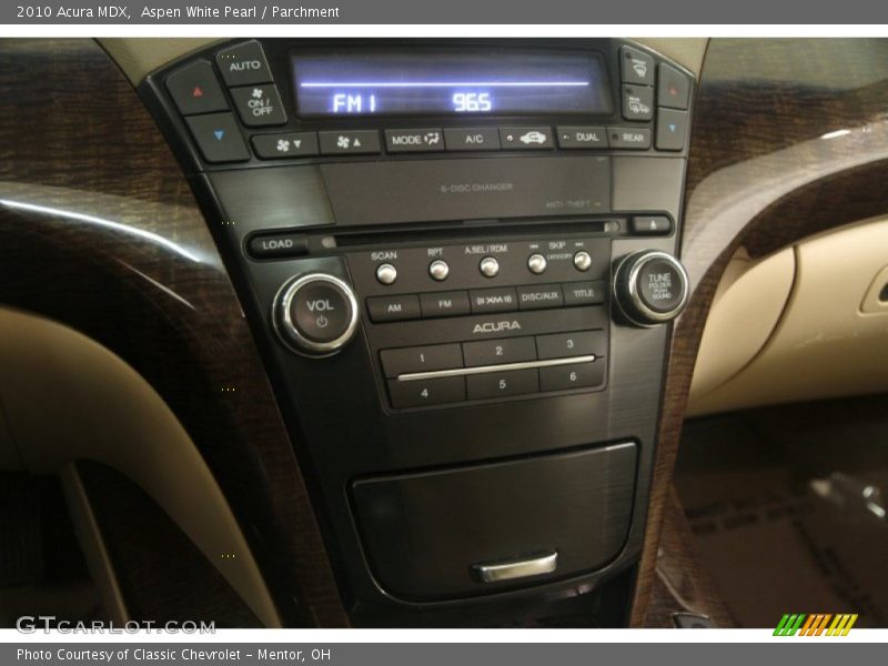 Aspen White Pearl / Parchment 2010 Acura MDX