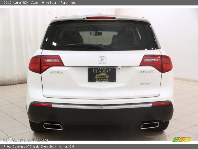 Aspen White Pearl / Parchment 2010 Acura MDX