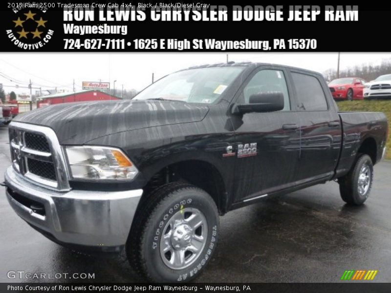 Black / Black/Diesel Gray 2015 Ram 2500 Tradesman Crew Cab 4x4