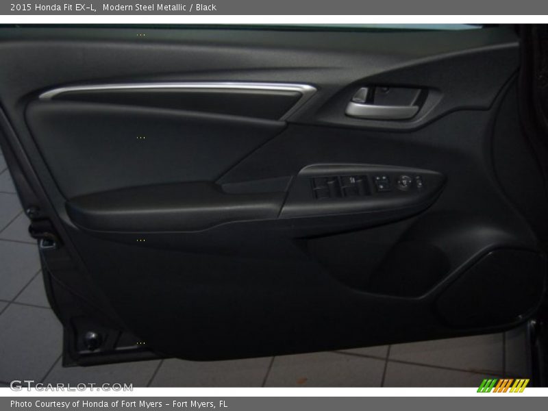 Modern Steel Metallic / Black 2015 Honda Fit EX-L