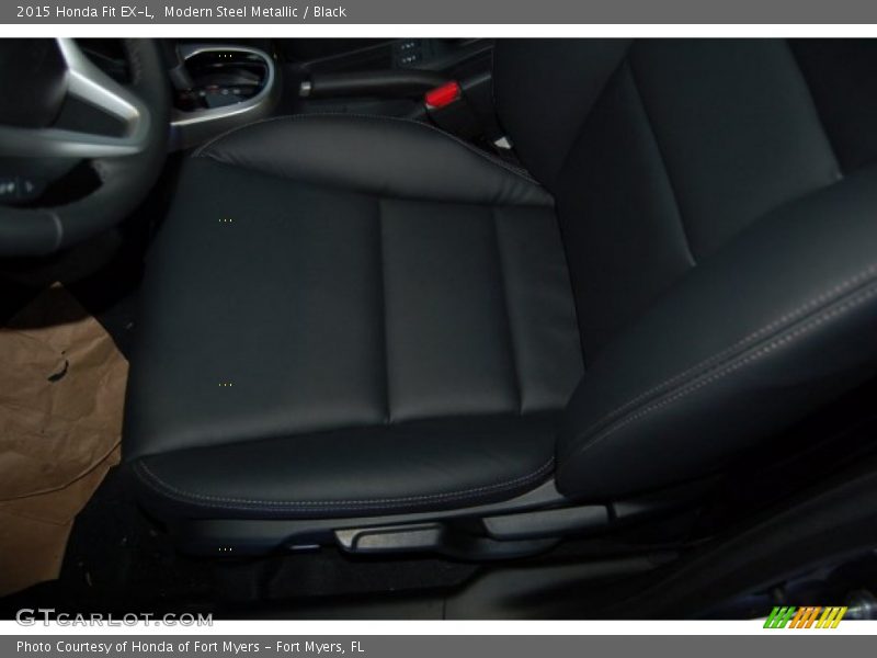Modern Steel Metallic / Black 2015 Honda Fit EX-L