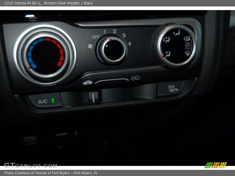 Modern Steel Metallic / Black 2015 Honda Fit EX-L
