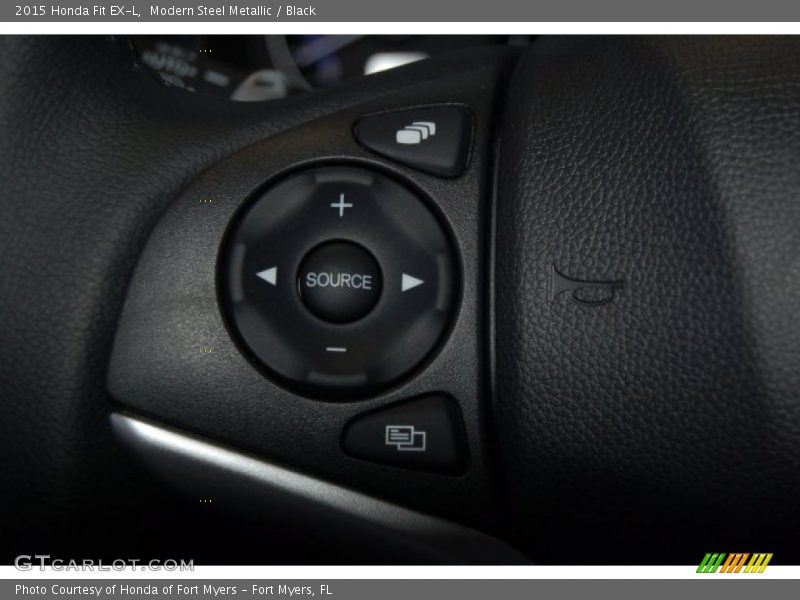 Modern Steel Metallic / Black 2015 Honda Fit EX-L