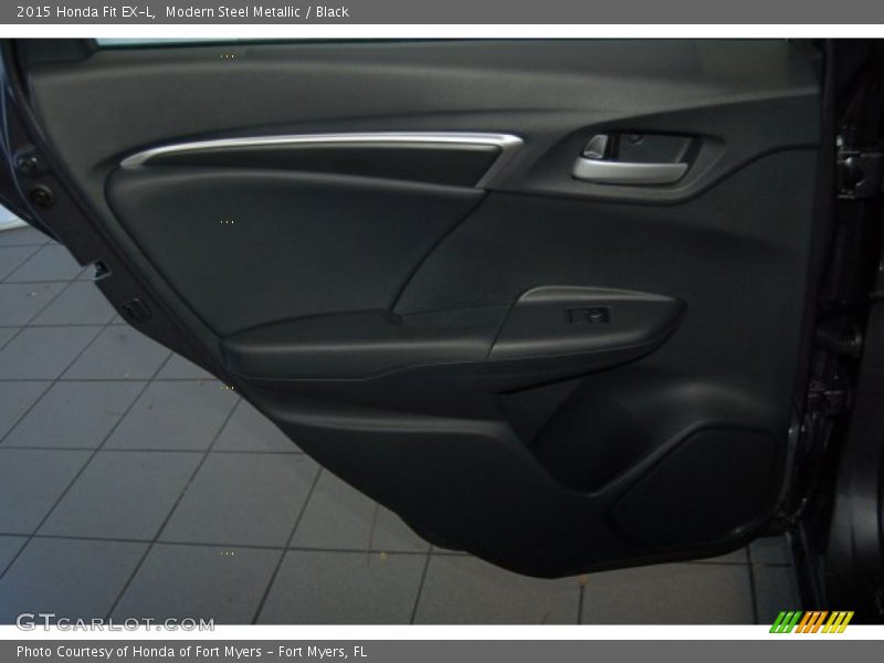 Modern Steel Metallic / Black 2015 Honda Fit EX-L