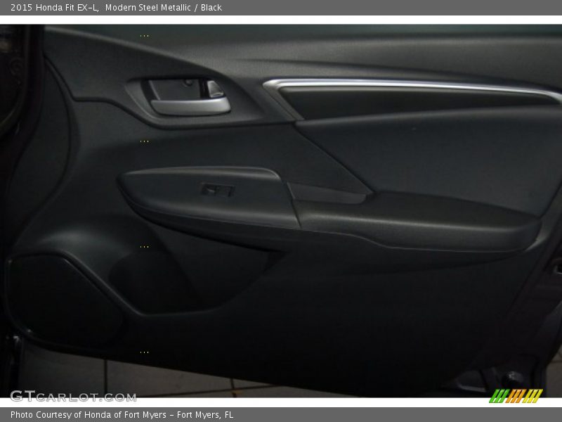 Modern Steel Metallic / Black 2015 Honda Fit EX-L