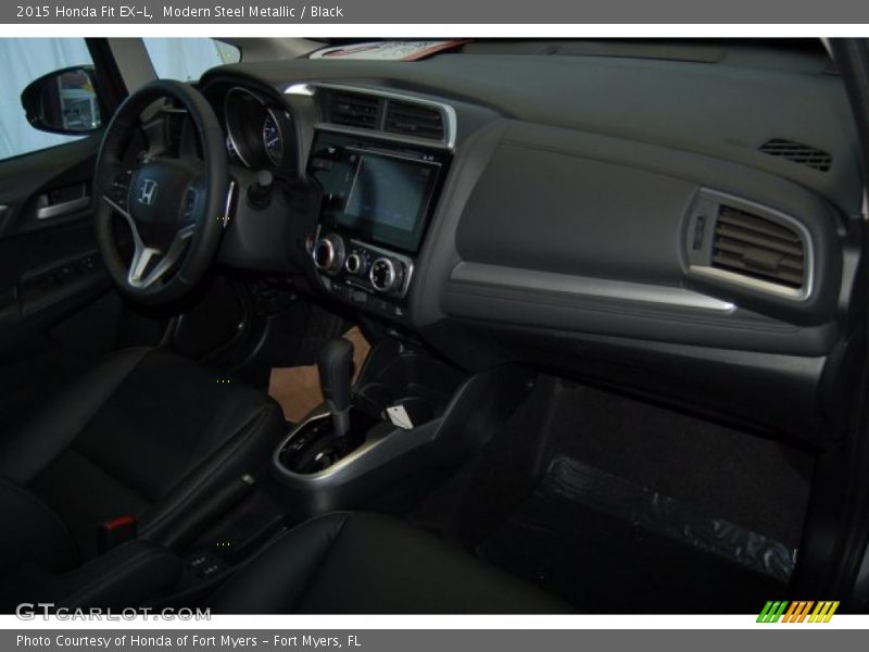 Modern Steel Metallic / Black 2015 Honda Fit EX-L
