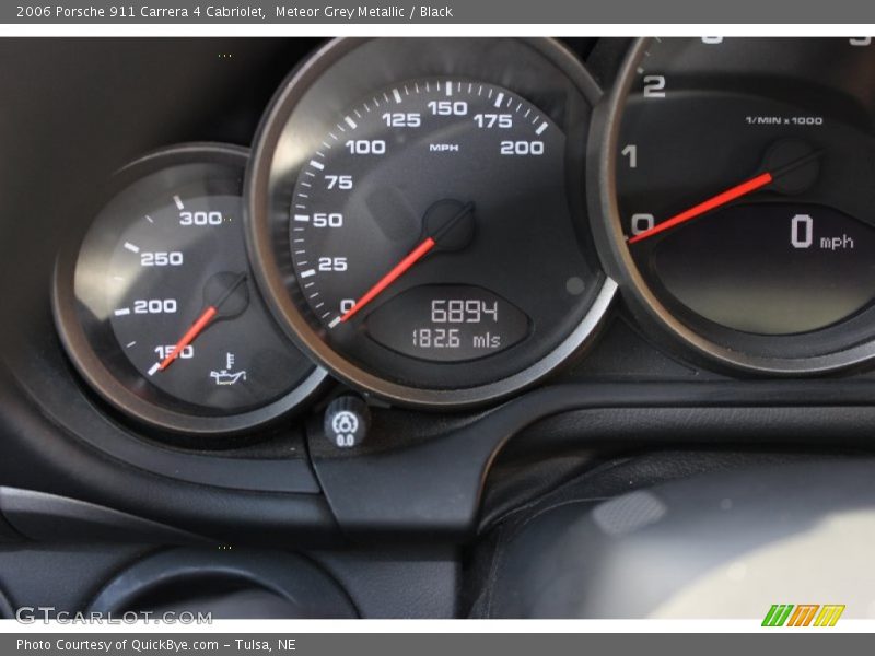 Meteor Grey Metallic / Black 2006 Porsche 911 Carrera 4 Cabriolet