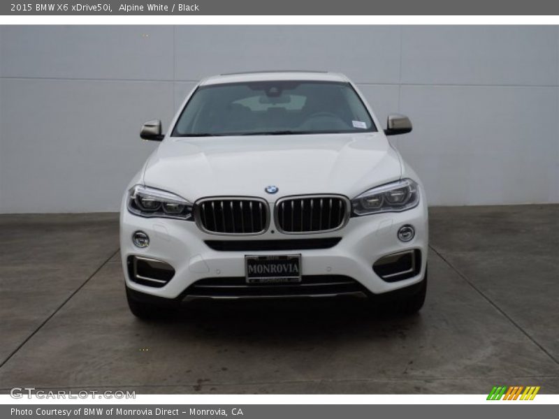 Alpine White / Black 2015 BMW X6 xDrive50i