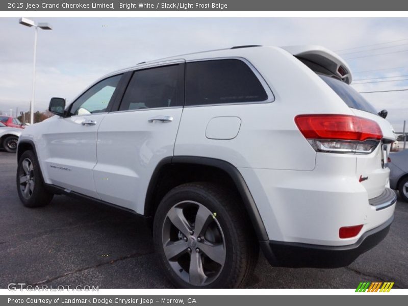 Bright White / Black/Light Frost Beige 2015 Jeep Grand Cherokee Limited