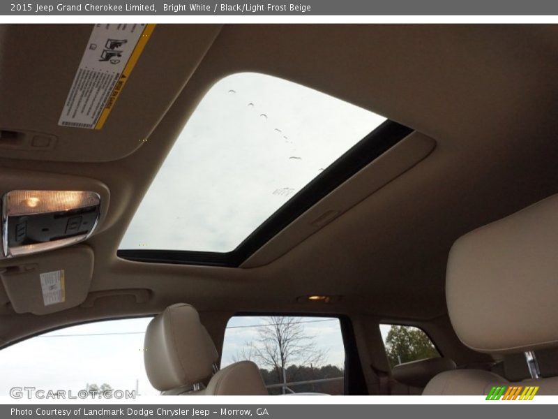 Bright White / Black/Light Frost Beige 2015 Jeep Grand Cherokee Limited